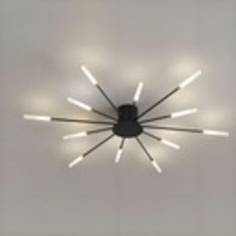 GOECO Plafonnier LED moderne en forme de feu d&39artifice,42W design créatif en forme de fleur,luminaire suspendu pour chambre,salon et salle à manger,noir,4500K
