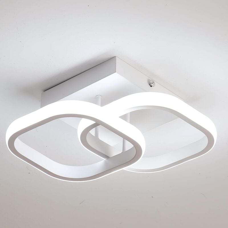 Plafonnier led 22W Design moderne Cercle Carré Lampe de Plafond Pour Cuisine Salle à Manger Chambre Couloir Entrée Balcon lumière Blanc Froid 6000K