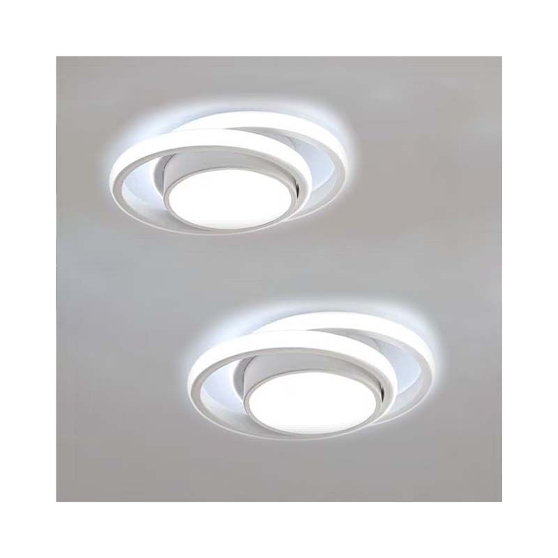 Plafonnier led 2 pièces , Rond Lampe de Plafond 32W 2350lm, Longueur 28cm Blanc Froid 6500K,Moderne Luminaire Plafonnier pour Couloir Coucher Cuisine
