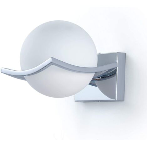GOECO Wandleuchte E27, Glaskugel Wandleuchte Innenwandleuchte, wandlampe für Wohnzimmer Schlafzimmer Gang, Durchmesser 15CM, Glühbirne nicht enthalten