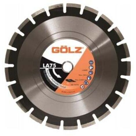 GÖLZ - Disque diamant LA75, coupe à sec ou à eau - pour découpeuse - ø 350 mm / alésage 25.40 mm