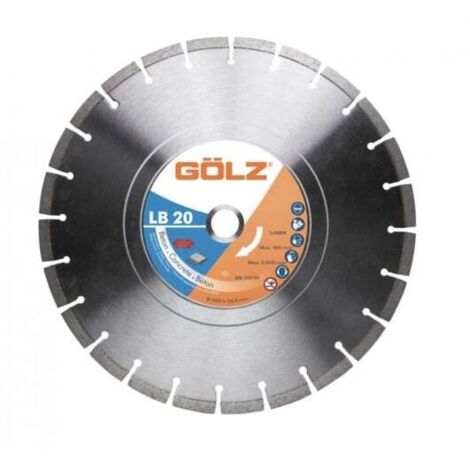 GÖLZ - Disque diamant LB20, coupe à eau - pour scie sur table - ø 350 mm / alésage 25.40 mm