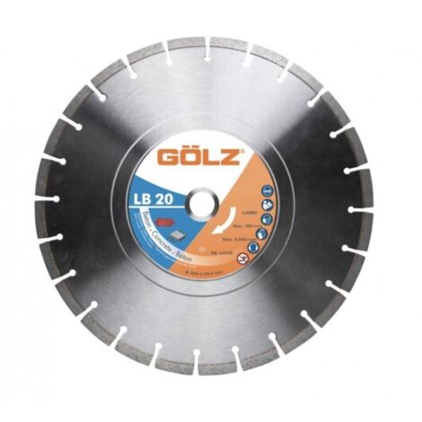 GÖLZ - Disque diamant LB20, coupe à eau - pour scie sur table - ø 400 mm / alésage 25.40 mm