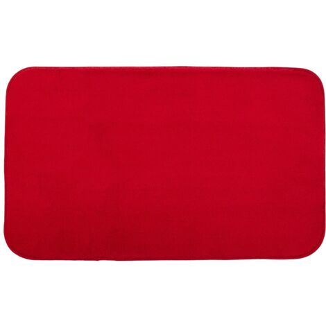 Gözze - Tappetino da Bagno Antiscivolo Premium, RIO, 100% Microfibra, 100% Microfibra, 50 x 70 cm - Rosso