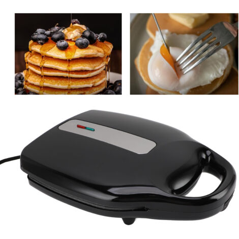 Gofrera eléctrica con revestimiento antiadherente, 1400 W, 6 ranuras para gofres (8,9 cm), doble calentamiento, ideal para arepas y desayunos, 110 V (enchufe estadounidense).