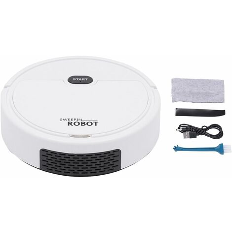 Gojoy – Aspirateur robot blanc 3 en 1 – Fonction essuyage et aspiration – Autonomie 30 min – Aspiration 500Pa – Volume sonore 50dB