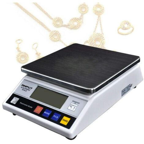 Gojoy – Balance de cuisine numérique 7,5 kg – Précision 0,1 g – Écran LCD rétro-éclairé – Fonction tare – Alimentation DC 9 V