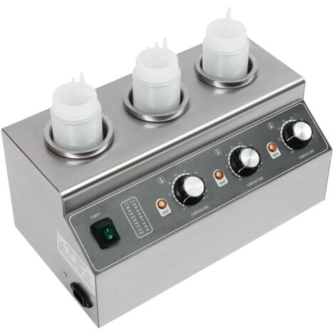 Distributeur Sauce Chocolat Confiture Chauffe-Sauce Électrique 160W - Distributeur Sauce Inox 30-85°C Distributeur Sauce Commercial
