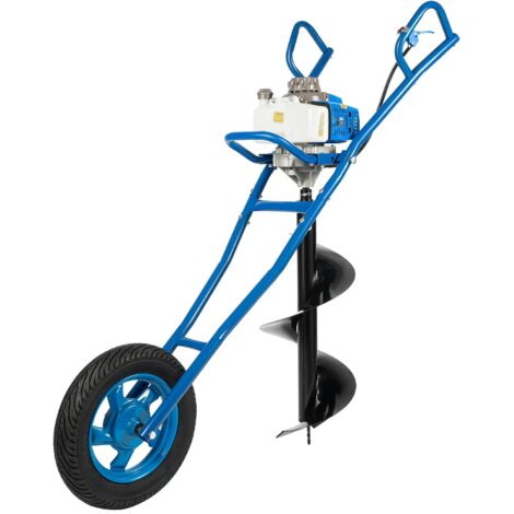 Gojoy – Tarière thermique 63cc – Moteur 2 temps 2,2 kW – Foret 60-300 mm pour terrains variés – Poignée ergonomique