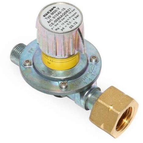 GOK Gasregler 12kg/h 0,5-4bar PS 16bar Komb.A x G3/8LH-KN Skala 0190816