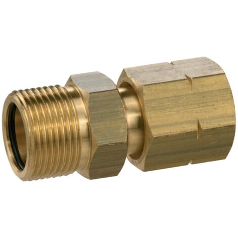 Gok Geräte-Anschlussadapter AG M22 x 1,5 LH x G 3/8" LH-ÜM