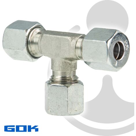 GOK T-Verschraubung 0771500 10 x 10 x 10 mm, Baureihe L, Schneidring Typ D