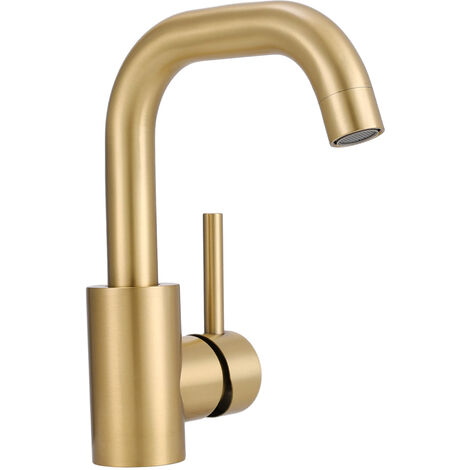 Gold Arc Single-Handle Faucet with Swivel Spout