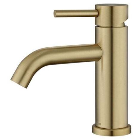 Gold Bathroom Faucet Single Handle Sink Mixer Tap Adjustable Hot and Cold Water Classic Gold Stainless Steel Faucet