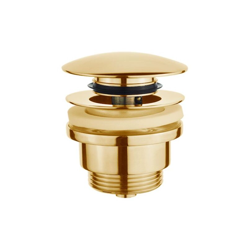 Gold Colour Finished Click-Clack Bathroom Drain Waste Button Universal Type