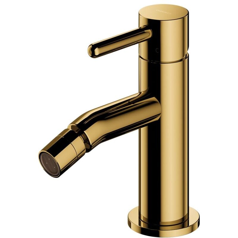 Omnires - Gold Coloured Brass Bathroom Bidet Faucet Standing Mixer Tap Single Lever Tap