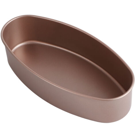 Gold DIY Oval Shaped Cake Mold NonStick Baking Cheese Cake Making Molds