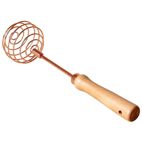 Gold Eiermixer Schneebesen Buche Holz Griff Edelstahl Spirale Manuelle Schneebesen Küche Zubehör Coo
