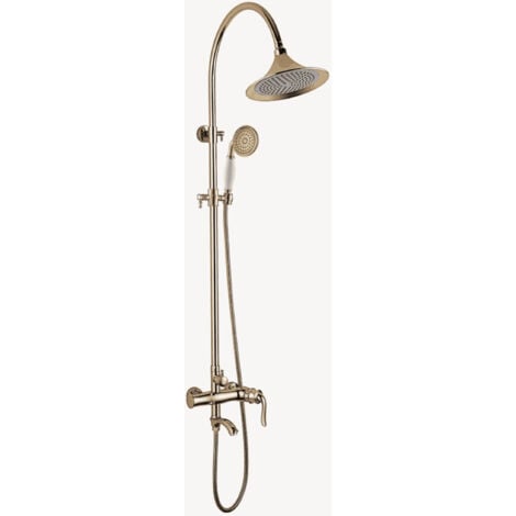 Gold freestanding shower column - Erbe