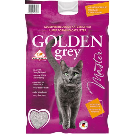 Gold-graue Natur-Litterschicht Pet-Earth 14 kg Grau