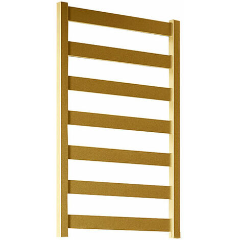 Gold-Heißwasser-Handtuchtrockner, 670 mm hoch und 500 mm breit - 275 Watt - VIV670/500SXBRA