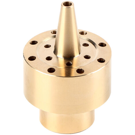 Gold Jet Springbrunnenkopf für Gartenteich, Messingsäule, Sprinklerdüse (1/2")