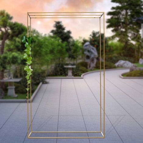 Gold Metall Hochzeit Hintergrund Standrahmen Torbogen Ausstellungsständer 280cm
