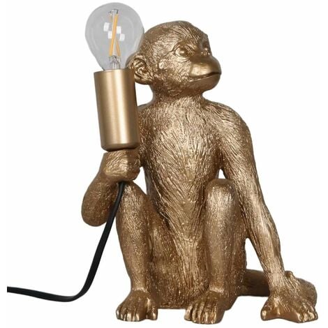 FIRST CHOICE LIGHTING Gold Monkey Table Lamp or Beside Light