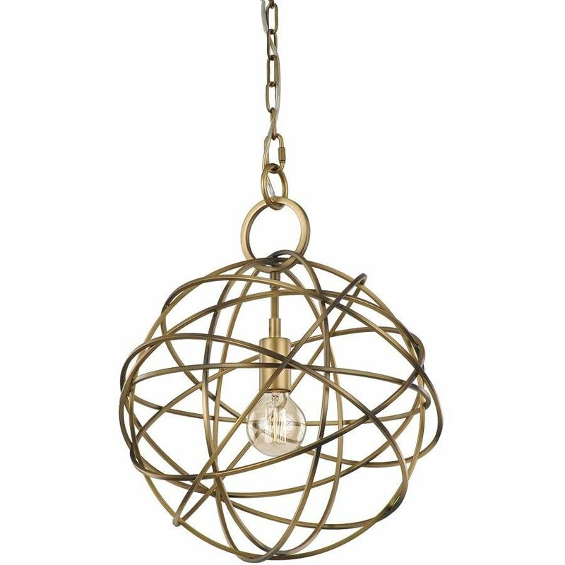 15franklite - Gold pendant light Orbit 1 bulb