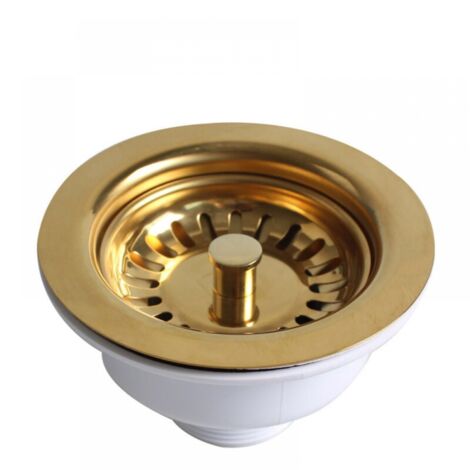 Gold plated kitchen sink drainer, Ø114 for sink hole