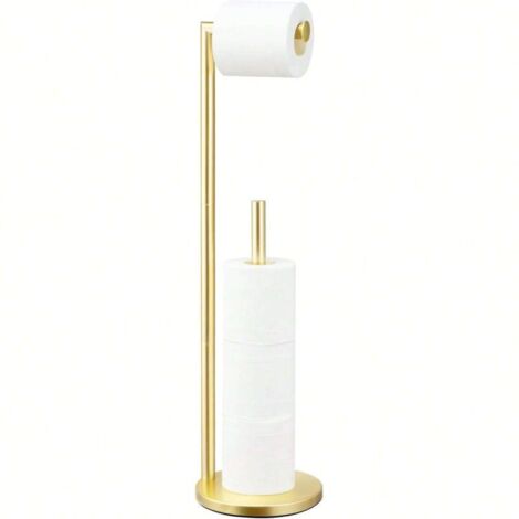 gold toilet paper roll holder with storage