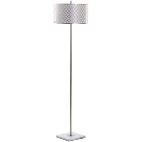 Gold-weiße Metall-Stehlampe 40X40X165 cm
