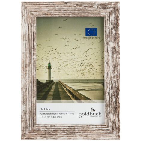 goldbuch 92 0492 - Cornice portafoto Tallinn vintage in legno MDF, per foto singola, formato 10 x 15 cm, con supporto da appoggiare e da parete