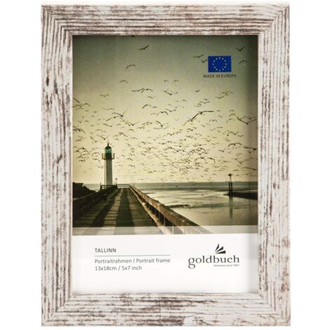 goldbuch 92 0493 - Cornice portafoto Tallin vintage in legno MDF, per foto singola, formato 13 x 18 cm, con supporto da appoggiare e da parete