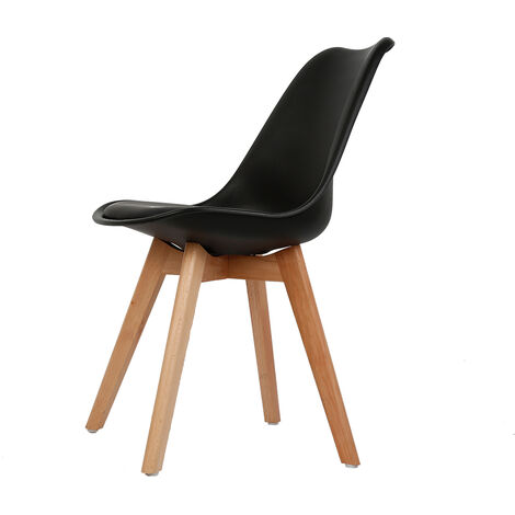 oobest® Lot de 4 chaises scandinave avec coussin super qualité