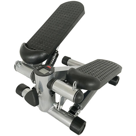 GOLDEN Mini Stepper Twister Fitness D'appartement Portantes Hydraulique 150kg Affichage Numérique Réglable Noir/Gris
