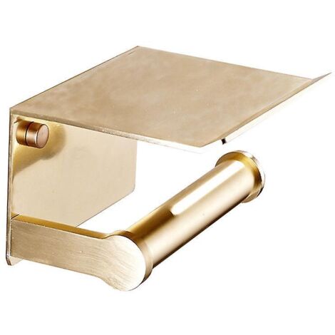 (golden) Porte-papier Toilette, Porte-papier Toilette Mural Avec Rangement, Aluminium