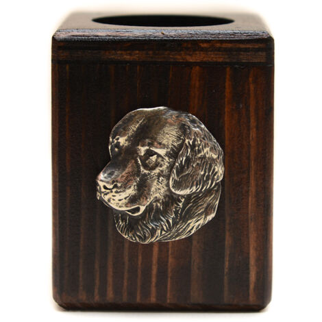 Golden Retriever - candelabro in legno con un cane, un ricordo unico dopo la perdita di un cane, realizzato a mano da Art-Dog