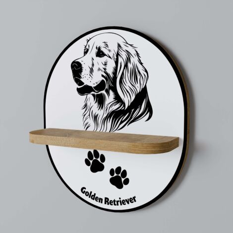GOLDEN RETRIEVER Ovales Regal