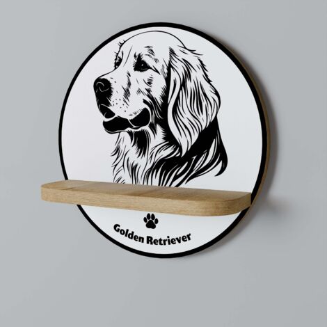 GOLDEN RETRIEVER Rundes Regal