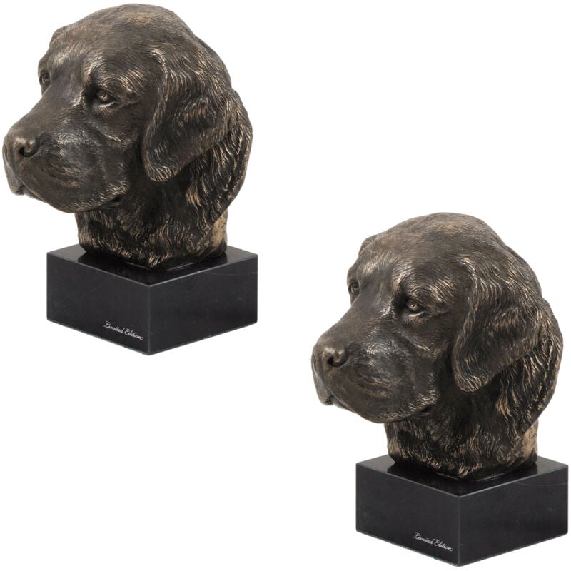 Golden Retriever - statuette de chien, buste sur socle en pierre, sculpture, trophée pour exposition canine par Art-Dog