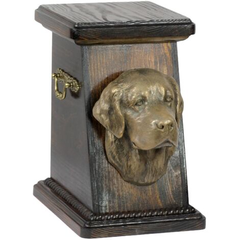 Golden Retriever - urna para cenizas de perro, elegante urna con estatuilla, urna conmemorativa con busto de perro de Art-Dog