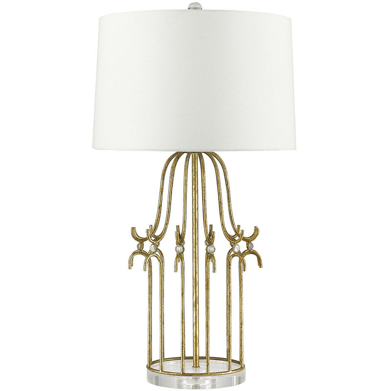 Stella - 1 Light Table Lamp Gold, E27 - Elstead