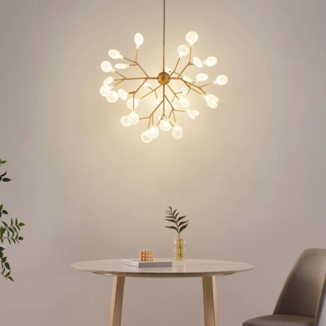 Goldene Design Ast-Hängeleuchte 36-flammig - Arsinoe
