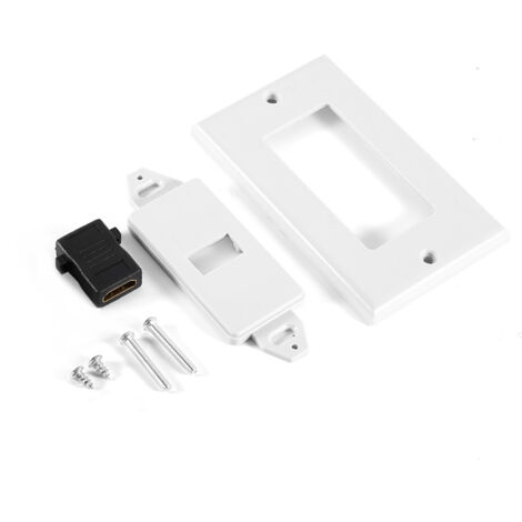 Goldene HDMI-Montageplatte mit Ethernet für Heimkino – Weiß