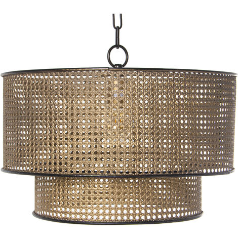 Goldene Metallmetallgitterdecke, 1x27, max.60W ° 50 x 30 cm, Kabel: 95 cmpour alle Stile, um dem Haus eine Note zu verleihen