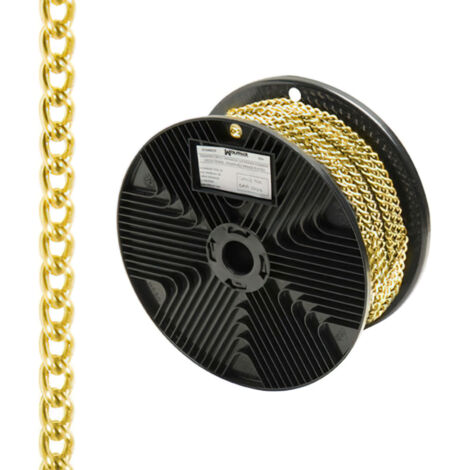 Goldene Panzerkette 2,0 mm./Rolle 20 Meter