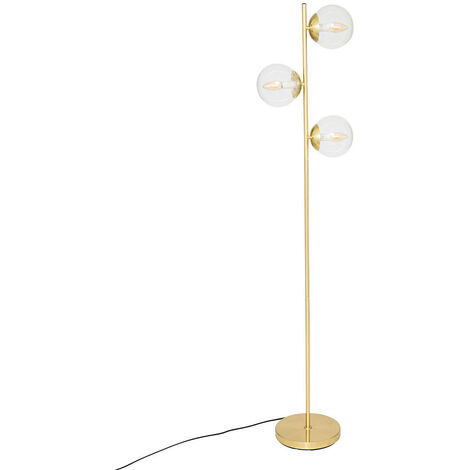 Goldene Stehleuchte Kugeln COL, H. 162 cm