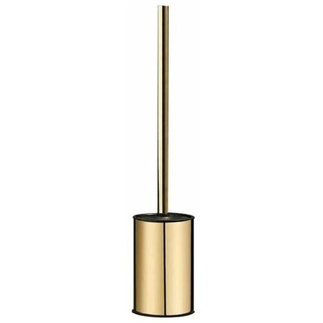 Goldene Wand-WC-Bürste aus Edelstahl 304, rund, für Badezimmer (golden)
