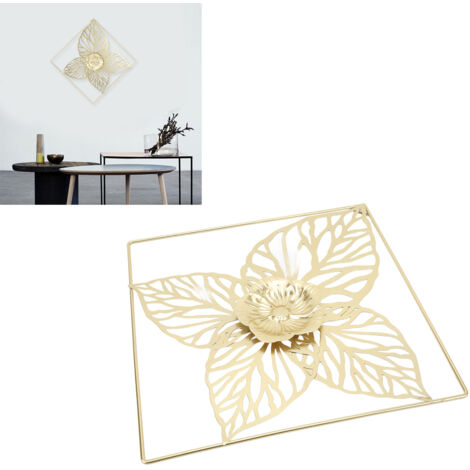 Goldene Wanddekoration aus Eisen  Zeitgenössisches Kunstornament für Wohn- und Schlafzimmer